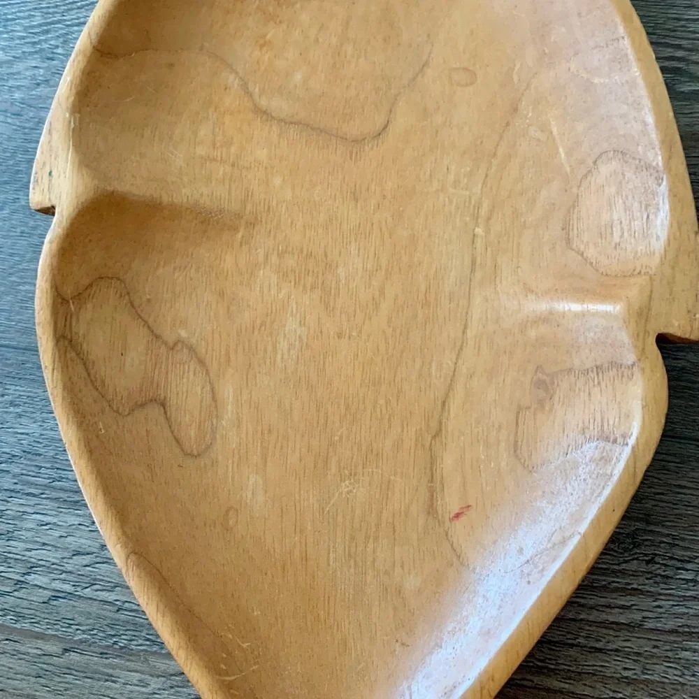 Fish Shaped Hand Carved Wood Chip & Dip Serving Platter Made in Haiti 21”x10”